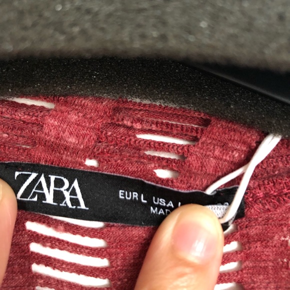 NWT- ZARA- Open work shirt - Picture 7 of 8